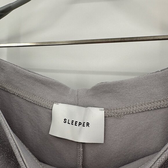 Sleeper Lurex Lounge Suit with Pants in Silver Metallic sz S Small Matching Set - Picture 12 of 16